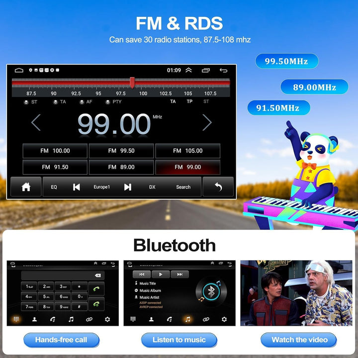 CAMECHO 2G+64G Android 13 Autordio Pour Suzuki Splash Ritz/Opel Agila 2004-2014 Avec Carplay/Android