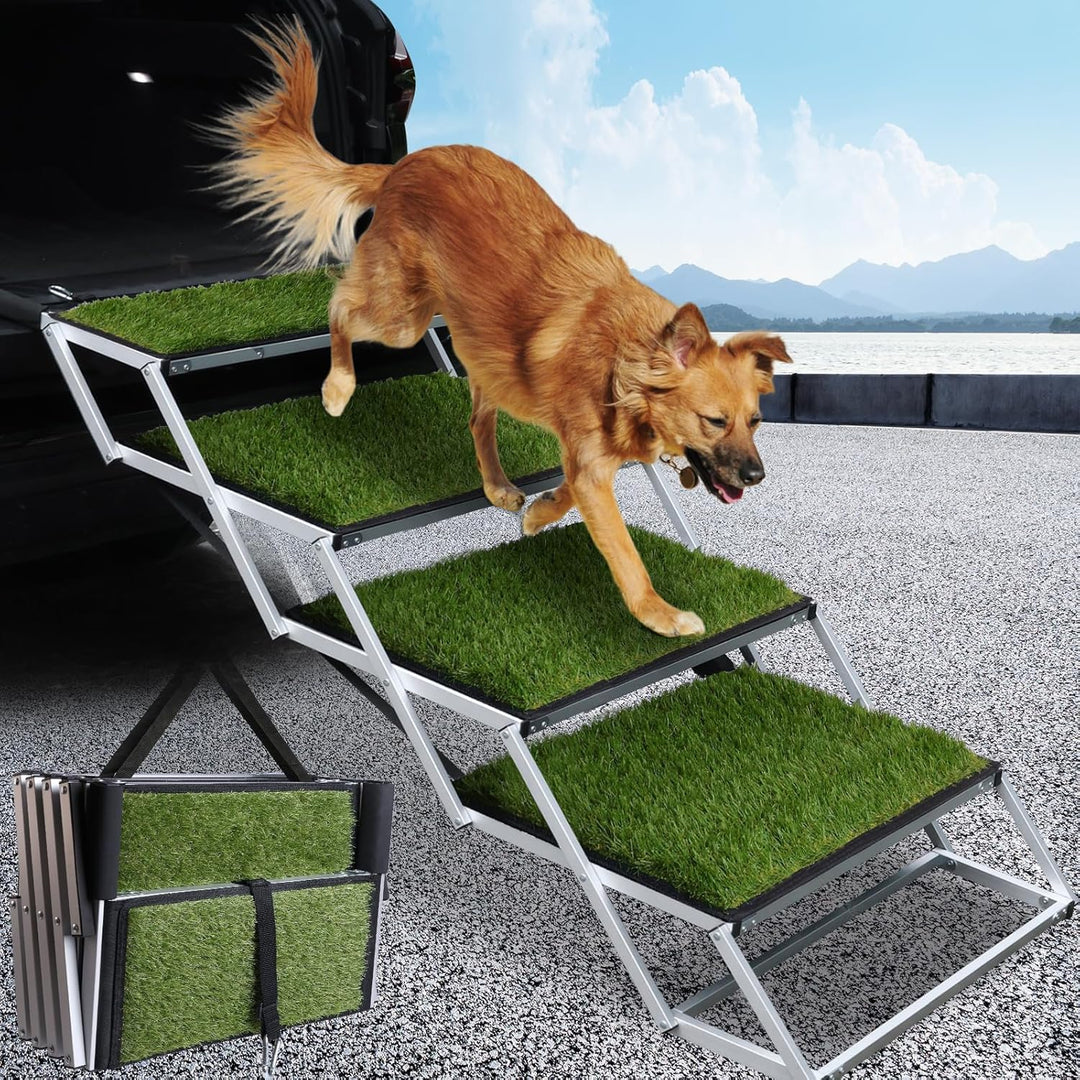 Hundetreppe Auto, Hunderampe Auto klappbar, Einstiegshilfe Hund Auto für alle Fahrzeuge nutzbar, Höh