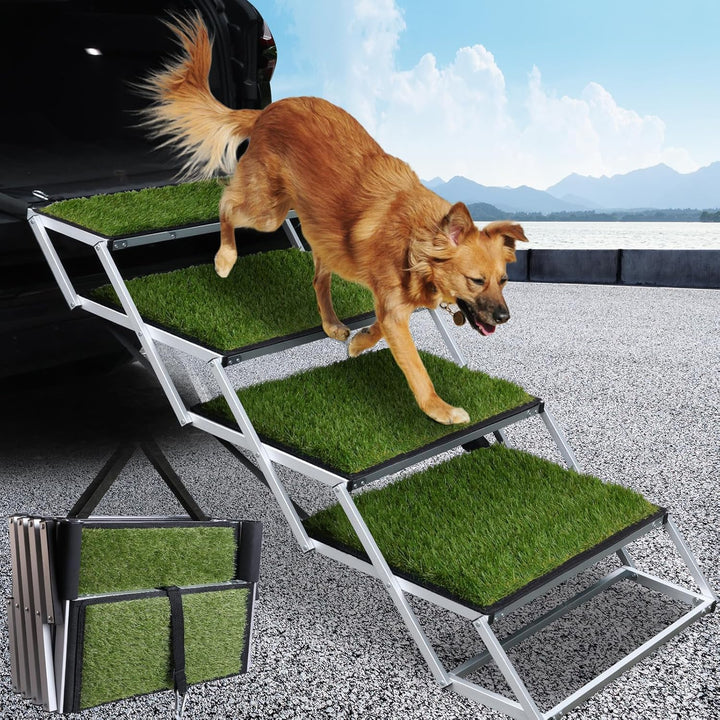 Hundetreppe Auto, Hunderampe Auto klappbar, Einstiegshilfe Hund Auto für alle Fahrzeuge nutzbar, Höh