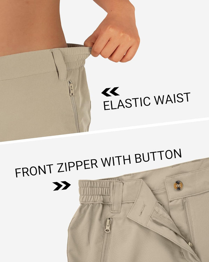 Outdoor Ventures Kurze Hose Damen UPF50+ UV Schutz Wander Shorts Sommer Leicht Trekking Shorts Stret