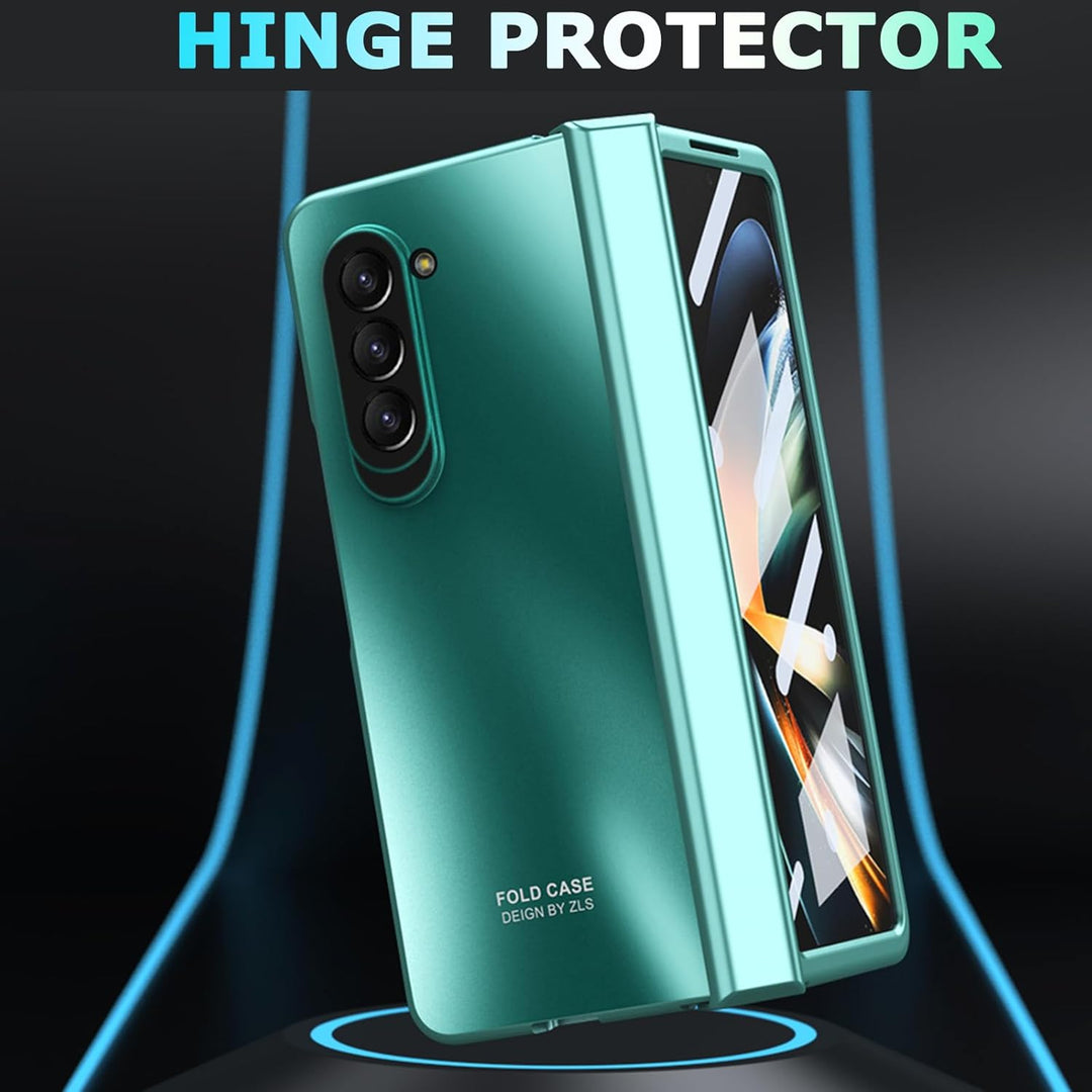 NINKI Schutzhülle für Samsung Galaxy Z Fold 5, mit Displayschutzfolie, Scharnierschutz, Farbverlauf,