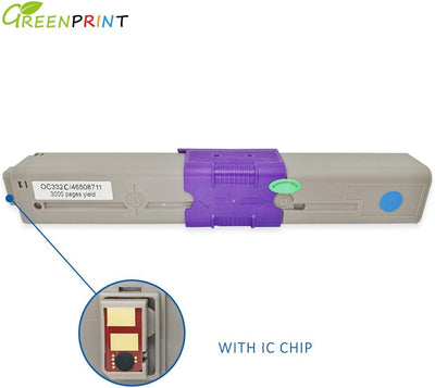 GREENPRINT 4 Farben Kompatible Tonerkartuschen C332 MC363 3500 Seiten für Schwarz & 3000 Seiten für