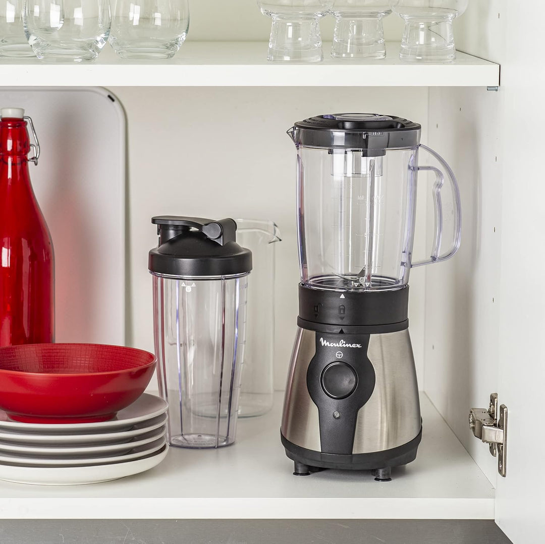 Moulinex Blend&Go LM1B1D 300W Mixer, Smoothie-Mixer mit 750 ml Kunststoffkrug, inklusive 750 ml trag