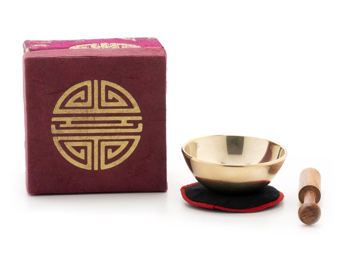 Mini-Klangschale - Set in Box mini violett/brokat longevity 5146, Sonstiges