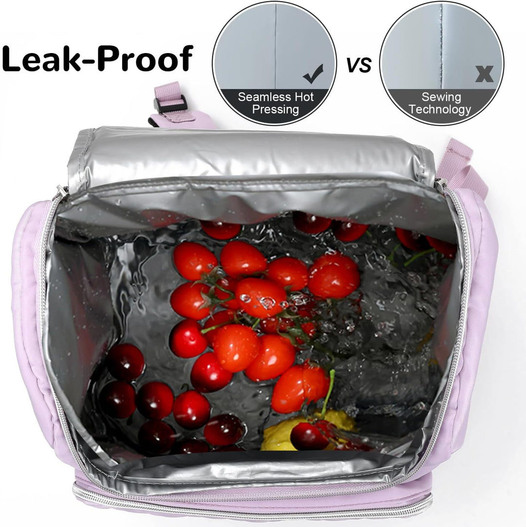 17L Kühlrucksack Damen, Thermo Rucksack Klein, Thermo Kühltasche Rucksack für Camping Picknick Stran