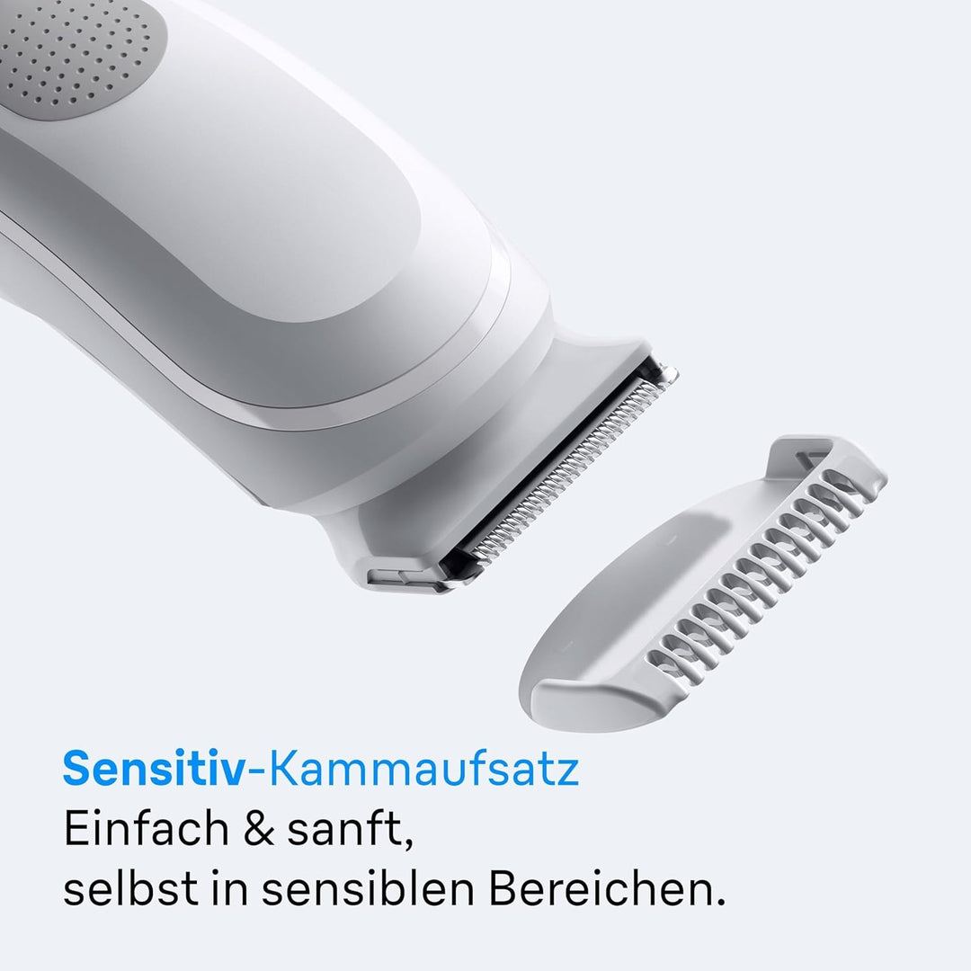 Braun Bodygroomer Series 3, Elektrischer Körperrasierer Herren mit 3 Zubehörteile, Kabelloser Trimme
