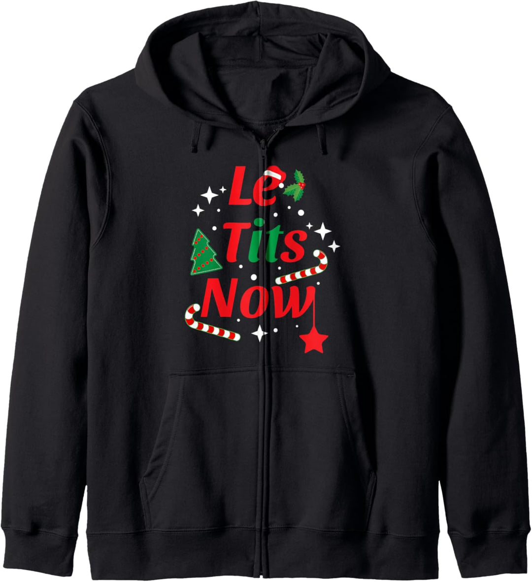 Le Tits Now Lustiger Weihnachtsschnee Kapuzenjacke