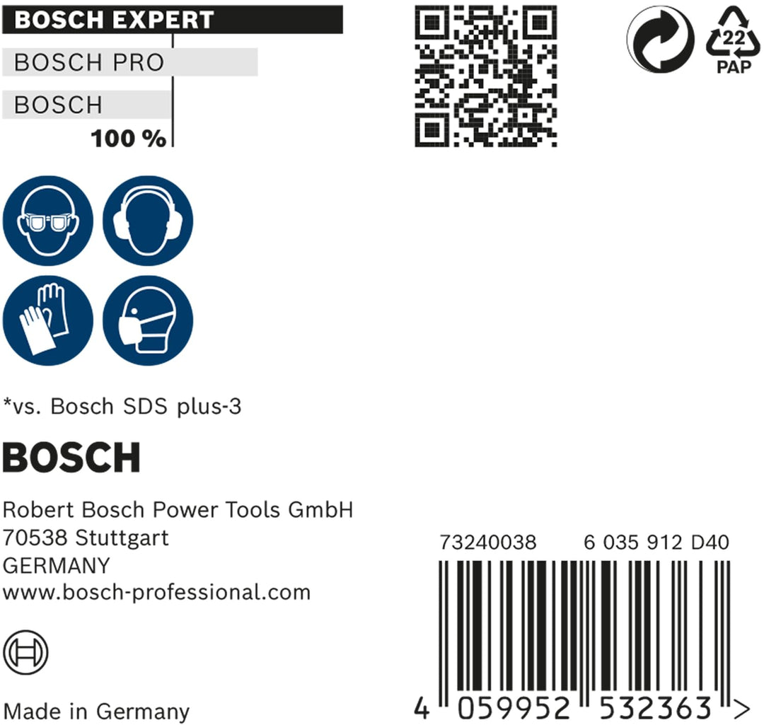 Bosch Professional 10x Expert SDS plus-7X Hammerbohrer (für Stahlbeton, Ø 6,50x165 mm, Zubehör Bohrh