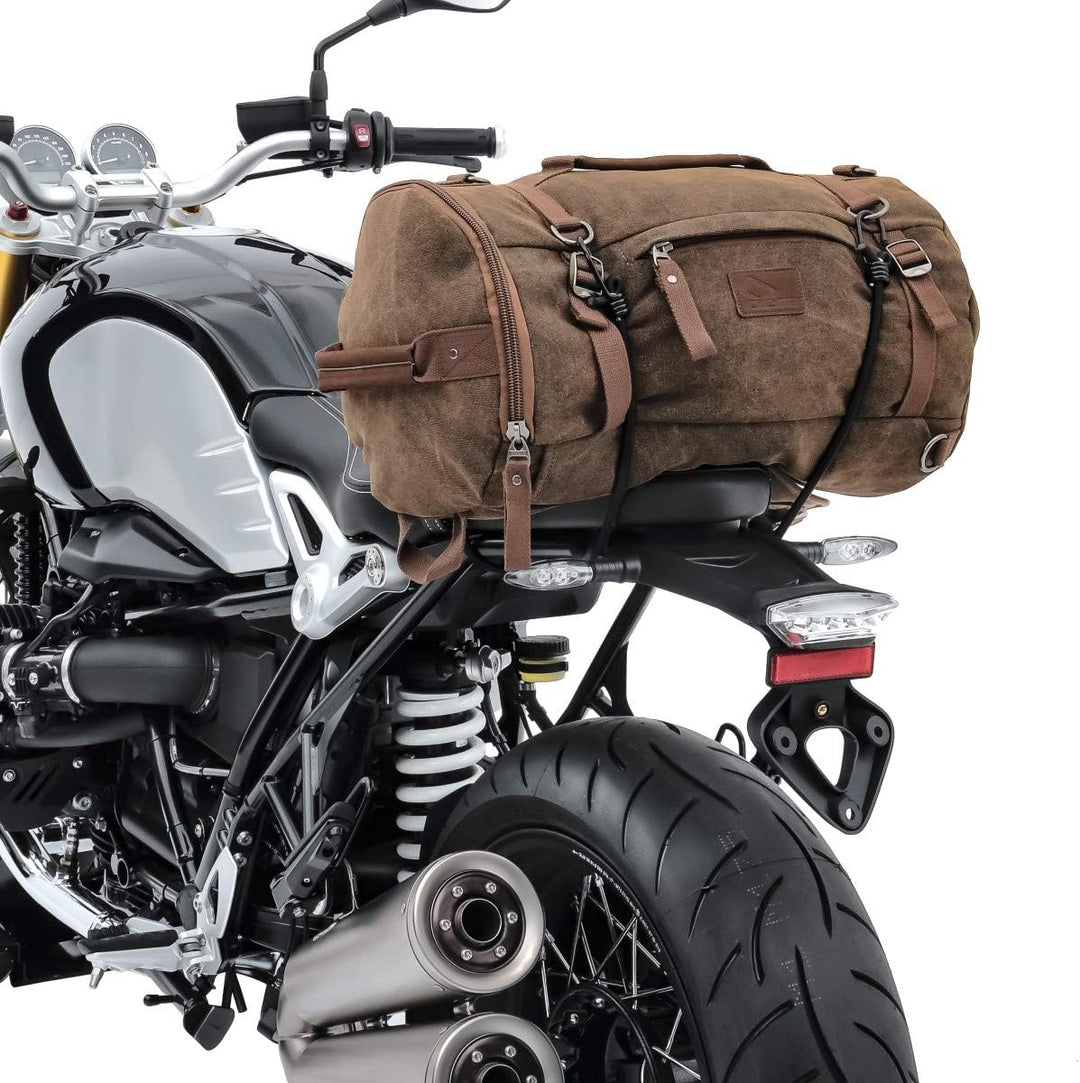 Hecktasche Kompatibel für Vespa GT 125/200 Vintage 25L Canvas Rucksack braun