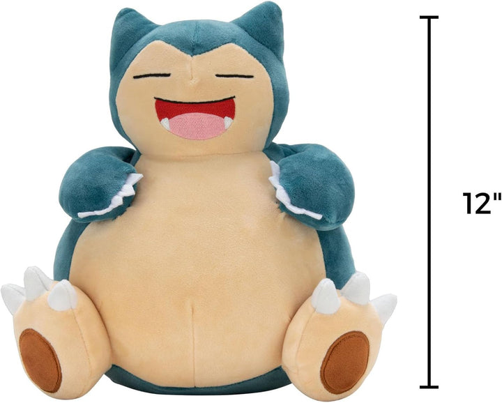 Pokémon Snorlax Plüschtier, 30,5 cm, offizielles Lizenzprodukt Blau, Blau