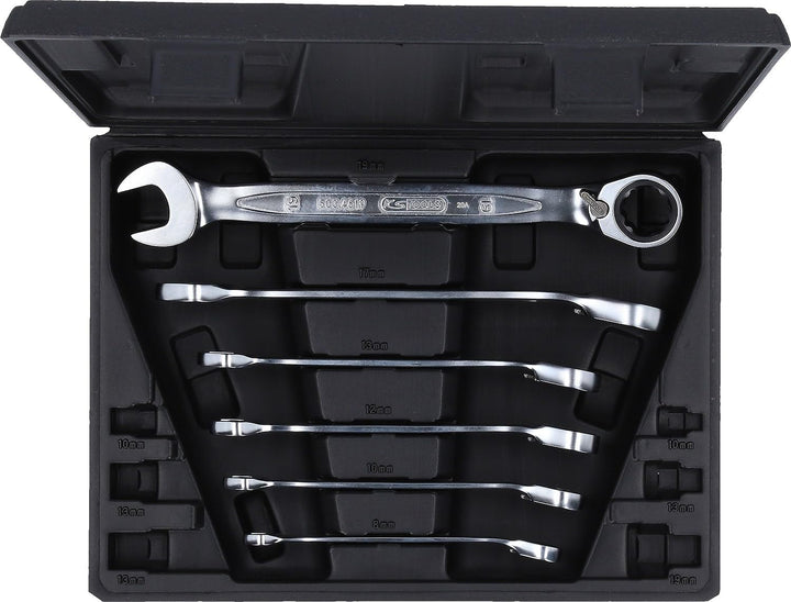 KS Tools 503.4646 GEARplus Ratschenringmaulschlüssel-Satz, umschaltbar, 6-tlg.
