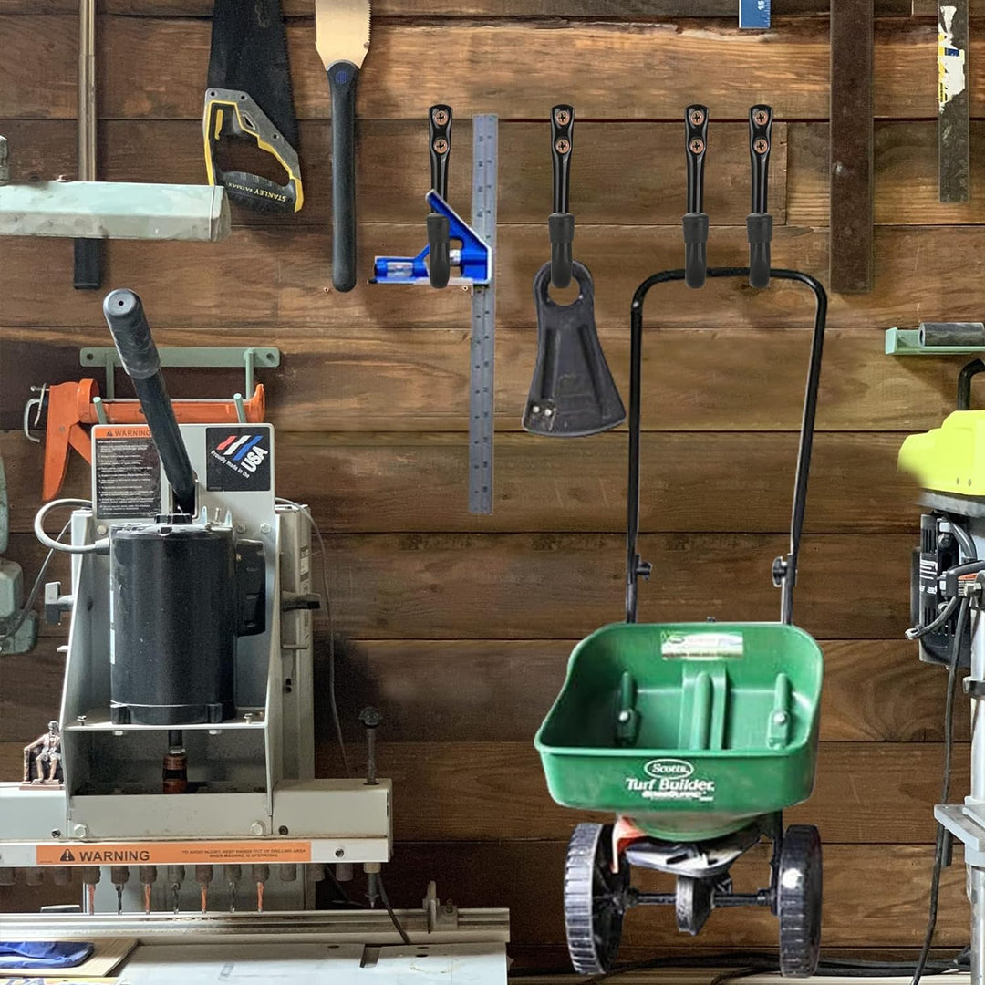 AKOLAFE 20 Stück Garage Leiterhaken 12cm Schwarz Wandhaken Edelstahl 120x 90 mm Schwerlast 20kg Robu