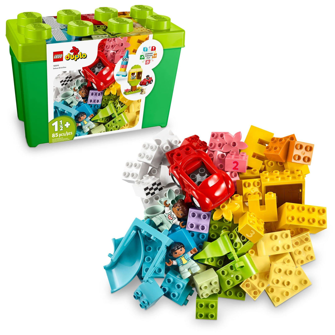 LEGO DUPLO Classic Deluxe Brick Box 10914 Starter Set with Storage Box, Great Educational Toy for To