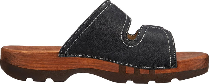 Woody Herren Roman Holzschuh, schwarz, 47 EU