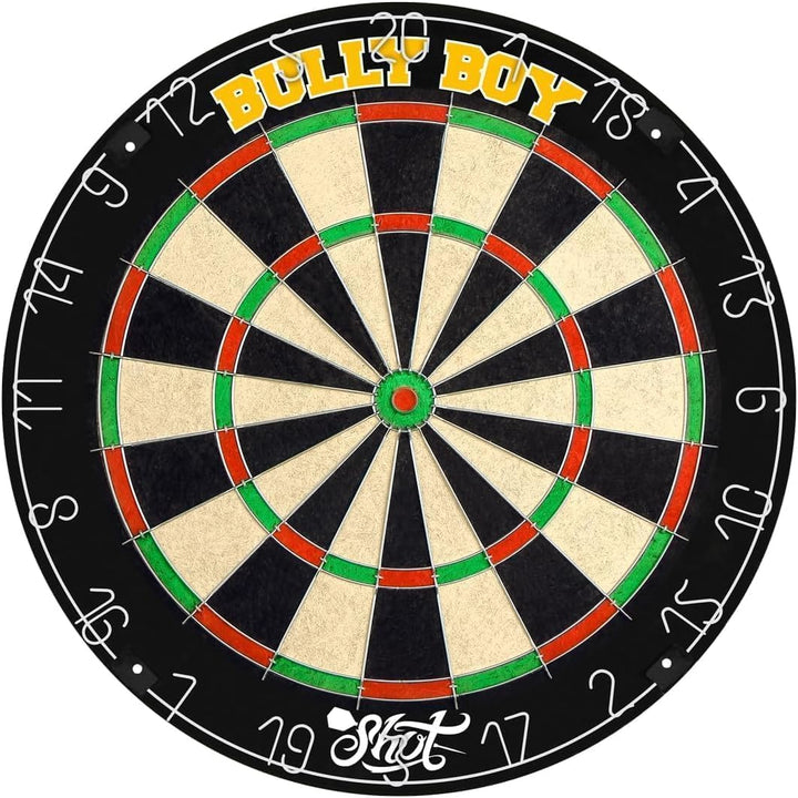 Shot Dart Michael Smith Bully Boy Cabinet Set Dartscheibe Sisal Dartboard Holzschrank mit 6 Dartpfei