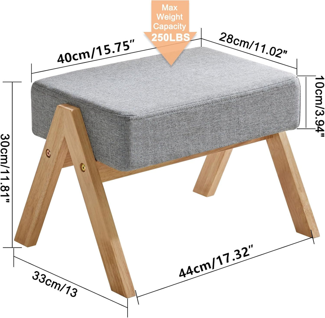 YMYNY Fusshocker, Ottoman klein, Schuhe Wechselhocker, Hilfsfusshocker, Typ A Moderner Stabiler Holz