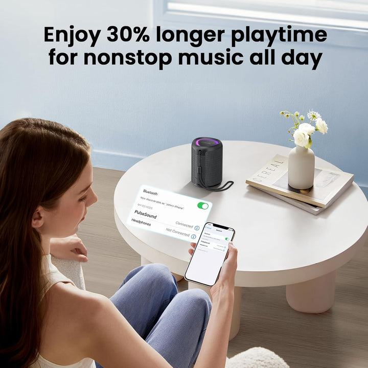 Deeyaple A46 Bluetooth-Lautsprecher Bluetooth 5.3, Surround-Sound, kompakt und tragbar, 10 Stunden A