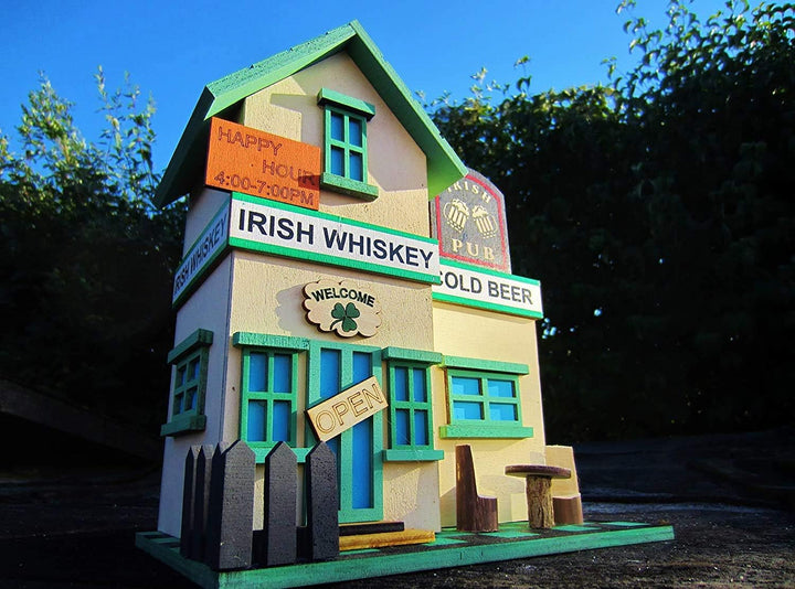 Vogelhaus, Nistkasten, `Irish Pub` Vogelhaus zum Aufhängen, für Singvögel wie Spatzen, Meisen, Handa