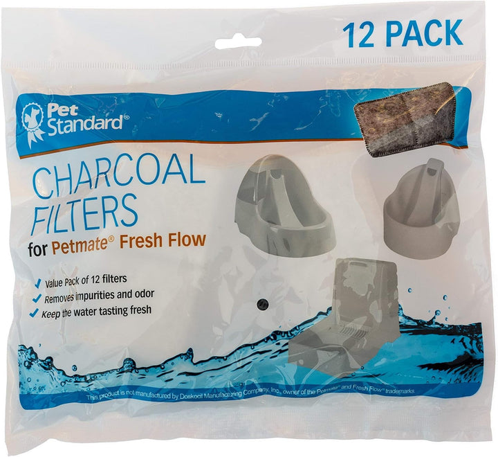 PET STANDARD PetStandard Filter für Petmate Fresh Flow Haustierbrunnen (12 Stück) grau, grau