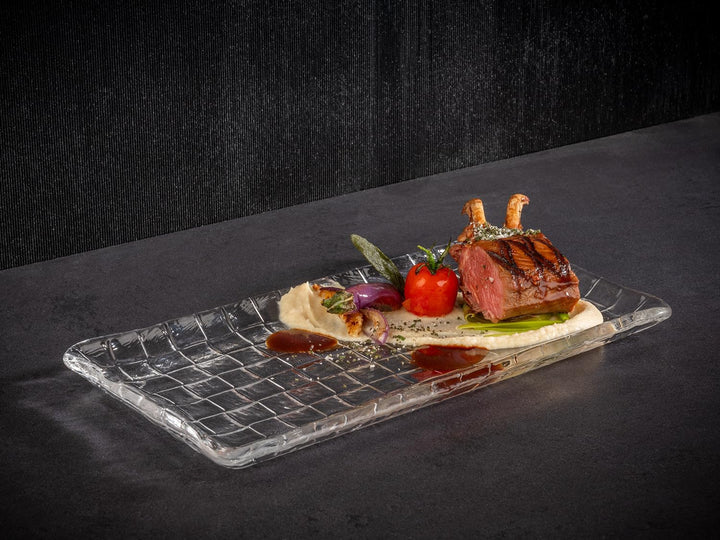 APS 40906 Teller/Sushiboard TAKASHI, 29,5 x 15,5 cm, Höhe 1,5 cm Transparent 29,5 x 15,5 x 1,5 cm, T