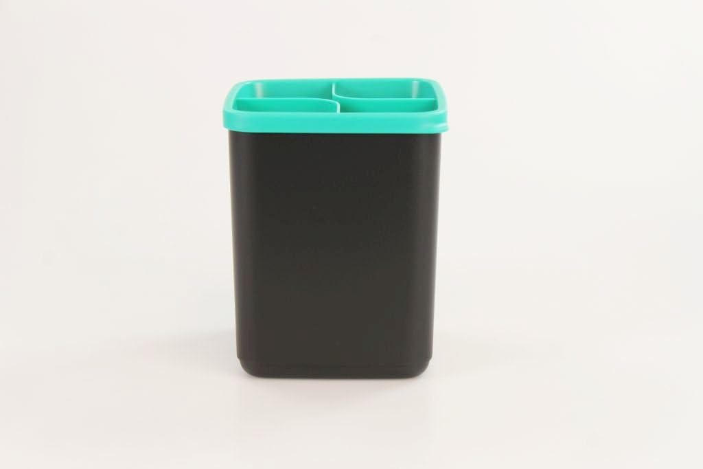TUPPERWARE Griffbereit Ordnungstopf schwarz-türkis Aufbewahrung Sammelbehälter