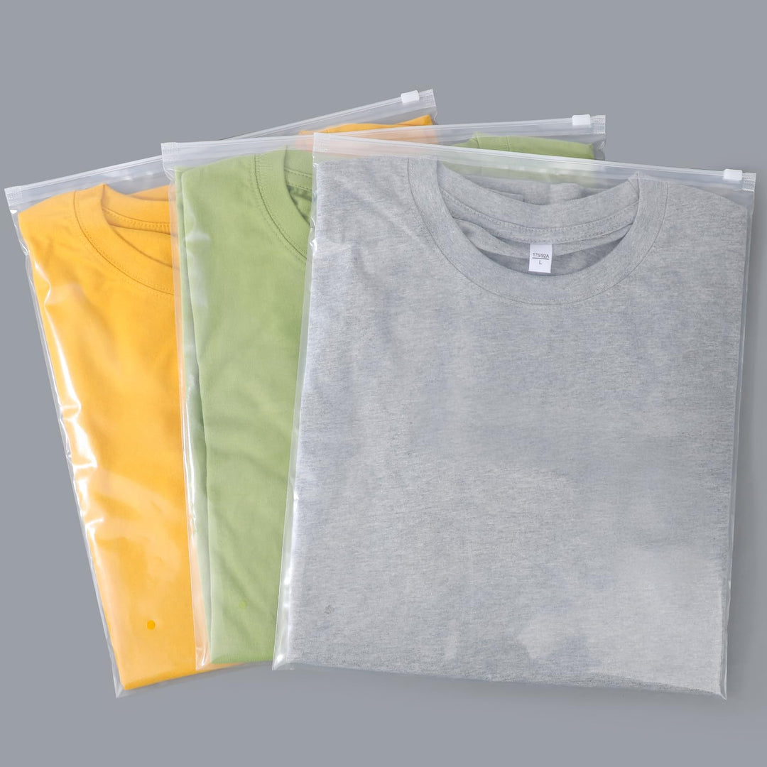 Zip Beutel für Kleidung, 50 Stück 30 * 35cm Gleitverschlussbeutel, Transparente und Verschliessbare,