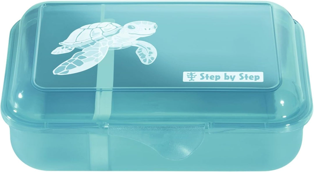Step by Step Lunchbox "Turtle Josie" türkis, mit Trennwand und Klickverschluss, spülmaschinenfest, B