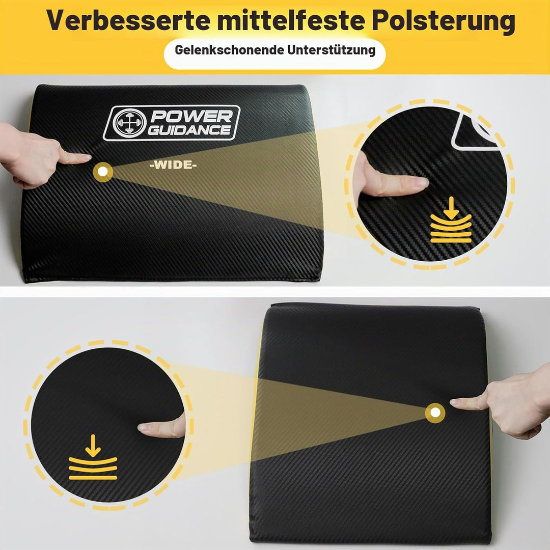 POWER GUIDANCE, Bauchmuskel-Matte，Ab Übung Matte Core Trainer，Sit-Up-Pad Bauch- und Rumpftrainer-Mat