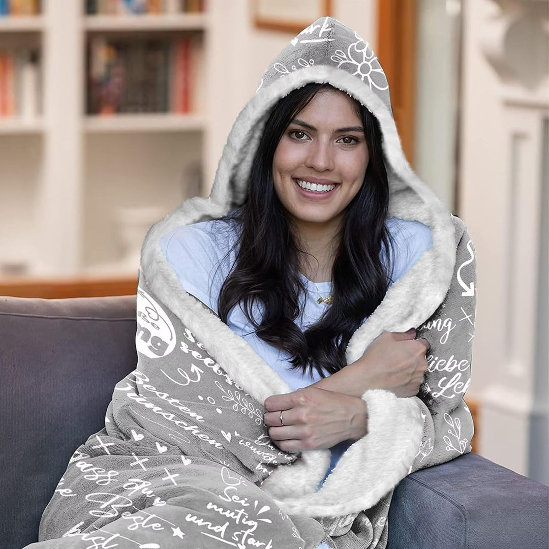 Beste Freundin Geschenke, Eine Dicke Umarmung für Dich Decke mit Ärmeln - Geschenk Freundin Geburtst