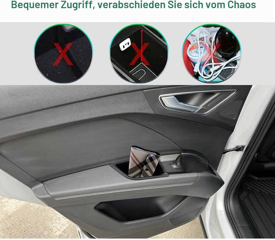 GAFAT Kompatibel mit Audi Q4 e-tron Sportback 2021-2026 Aufbewahrungsbox, Mittelkonsole Türgriff Abl