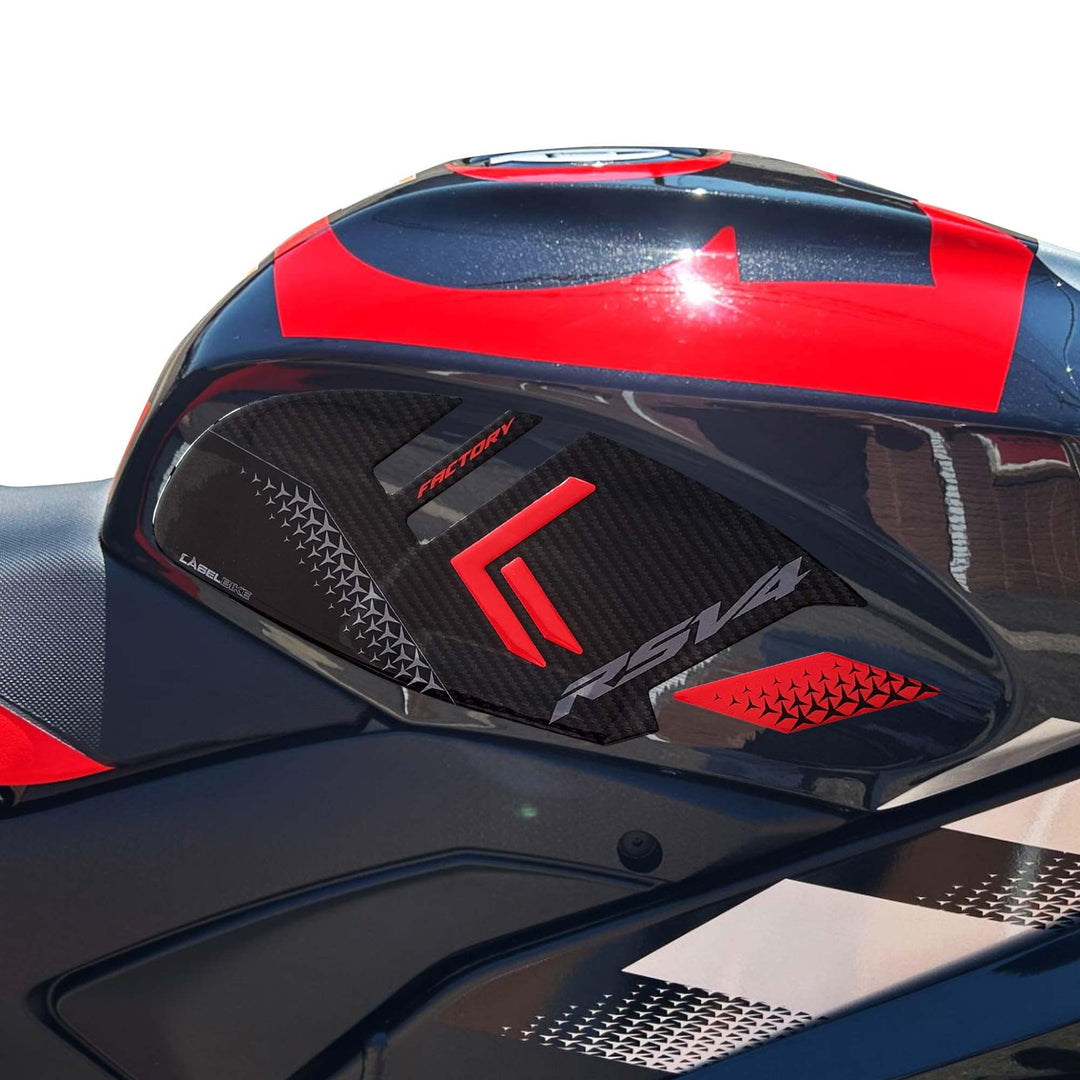 LABELBIKE 3D Motorrad Aufkleber kompatibel mit Aprilia | RSV4 Factory 2025, Seitenschutz aus Harz, k