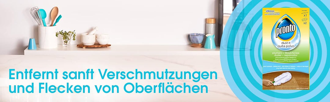 Pronto Staubwedel, 5er Pack (5 Nachfüller), Polyester, Kunststoff, Weiss 5 Pack (5 Nachfüller) Nachf