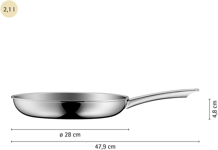 WMF Profi Resist Bratpfanne Induktion 28 cm, Mehrschichtmaterial beschichtet, Pfanne Wabenstruktur,