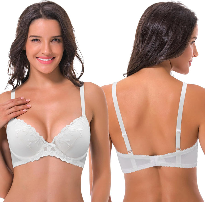 Curve Muse Damen Übergrösse Vollständige Abdeckung Bügel vorne schliessen BHs-1PK oder 2PK 85D Laven