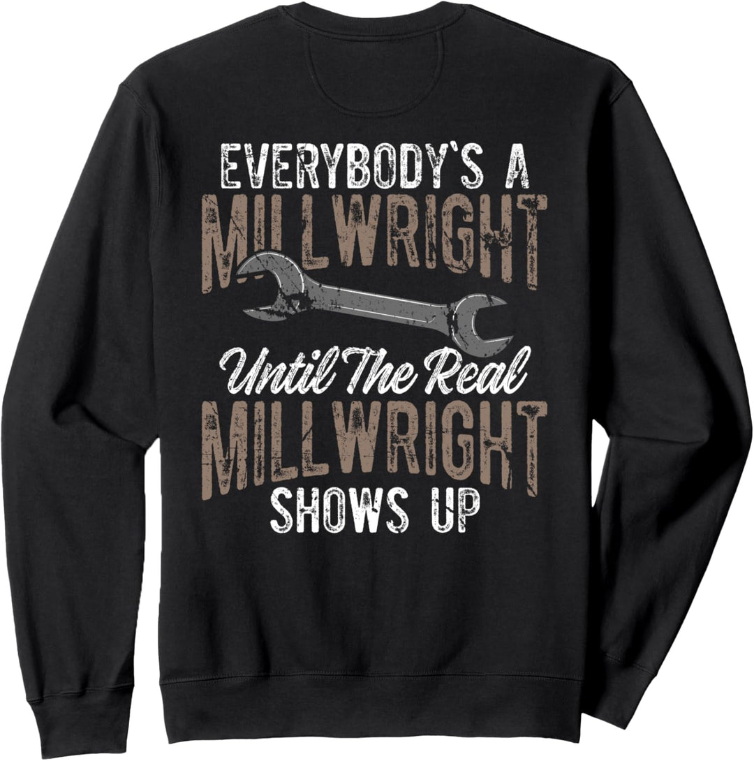 Millwright Bild auf der Rückseite der Kleidung Sweatshirt