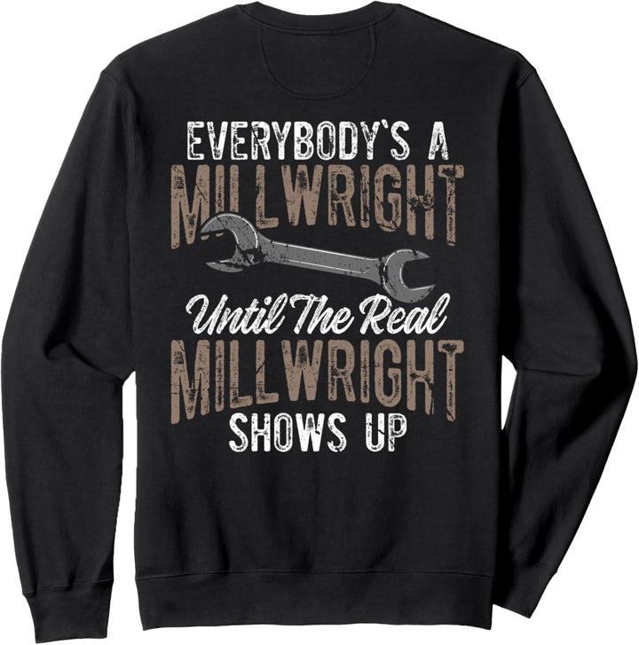 Millwright Bild auf der Rückseite der Kleidung Sweatshirt
