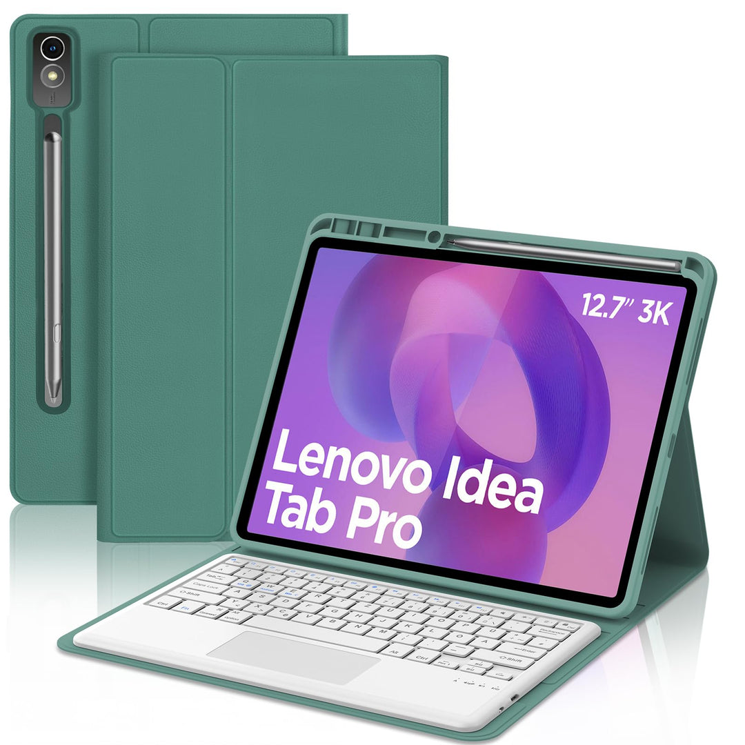 JADEMALL Tastatur Hülle mit Touchpad für Lenovo Idea Tab Pro 12,7" (2025), Deutsches QWERTZ Keyboard