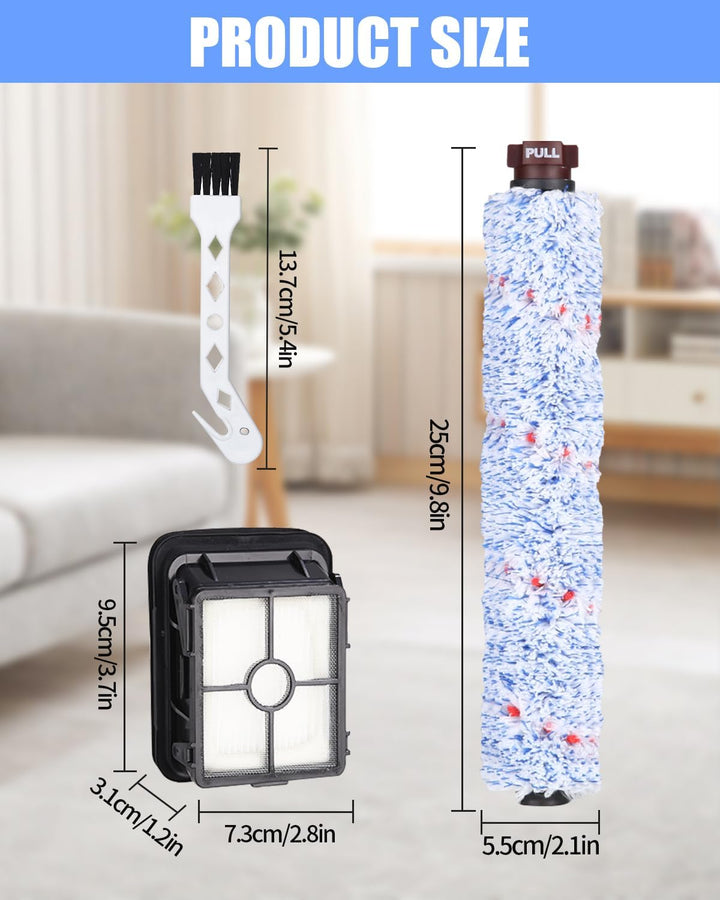 Zubehör für Bissell Crosswave 3-In-1,1 Haustier-Rollbürste + 1 Bodenbürste + 1 Teppichbürste + 1 Meh