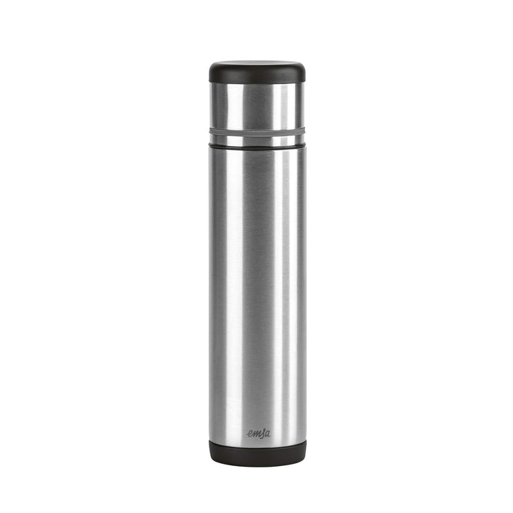 Emsa 509238 Isolierflasche, Mobil geniessen, 700 ml, Safe Loc Pro Verschluss, Schwarz-Anthrazit, Mob