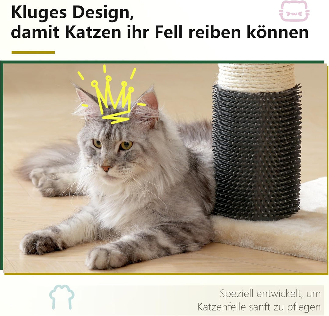 Hey-brother XXL Grosse Kratzbaum für Maine Katze, 168cm Katzenbaum für gross Katzen, mit übergrosser