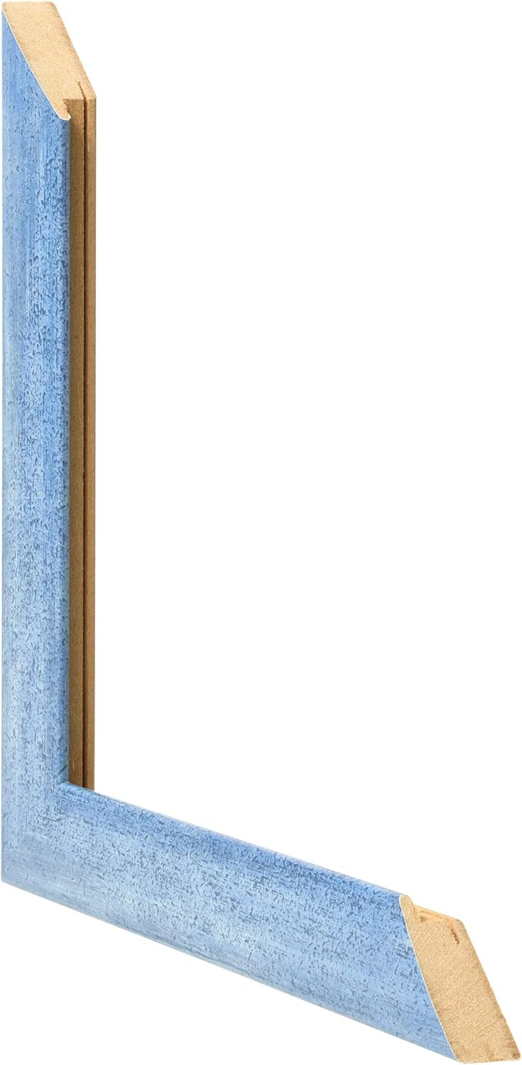 yd. Your Decoration - Bilderrahmen 75x100 cm - Hellblau Gewischt - Bilderrahmen aus MDF mit Acrylgla