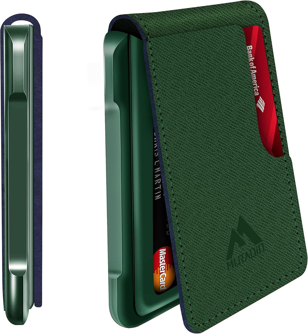 MURADIN Schlanker RFID-blockierender Metall-Kartenhalter, Taktische minimalistische Brieftasche für