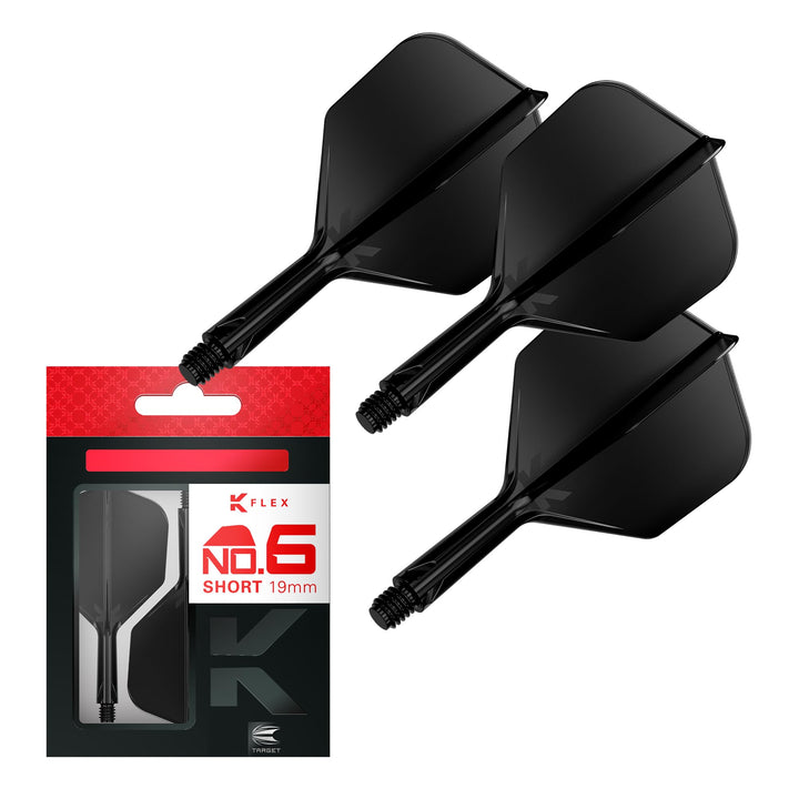 Target Darts K Flex Integrated Dart Flight and Shaft, No.6 | 3er Pack K-Flex - No 6, Kflex Precision