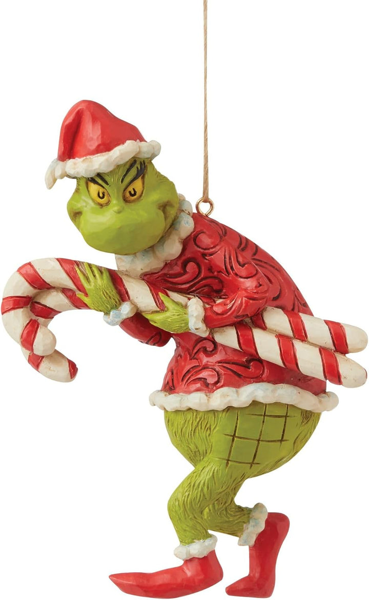 Enesco Jim Shore Dr. Seuss The Grinch Stealing Candy Canes Hängeornament, 12,9 cm, mehrfarbig