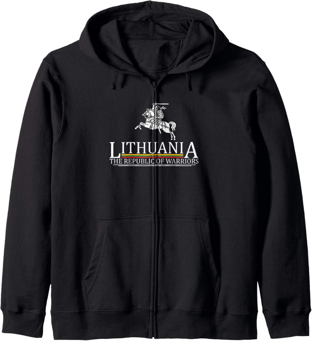 Ritter-T-Shirt mit Litauen-Flagge, Wappen Kapuzenjacke