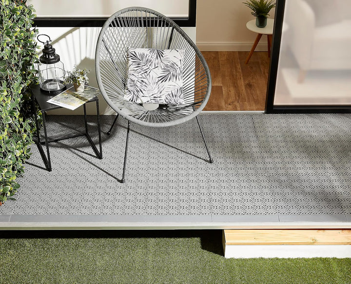 andiamo Terra Sol Terassenfliesen Klicksystem - Kunststoffplatten Aussenbereich für Balkon - Terasse