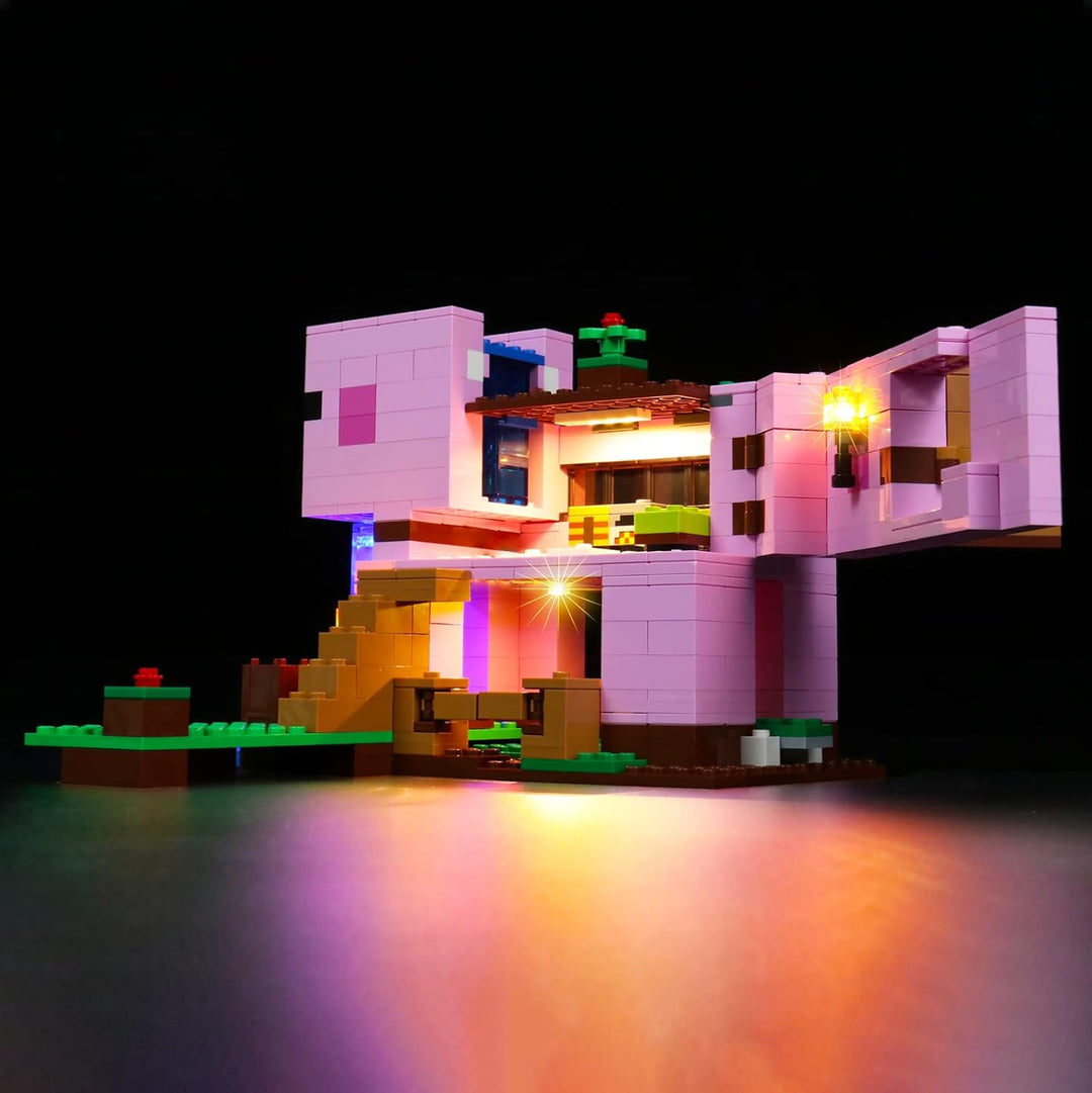 BrickBling Led Licht Set für Lego 21170 Minecraft Das Schweinehaus Bauset (Nur DIY-Beleuchtungsset,