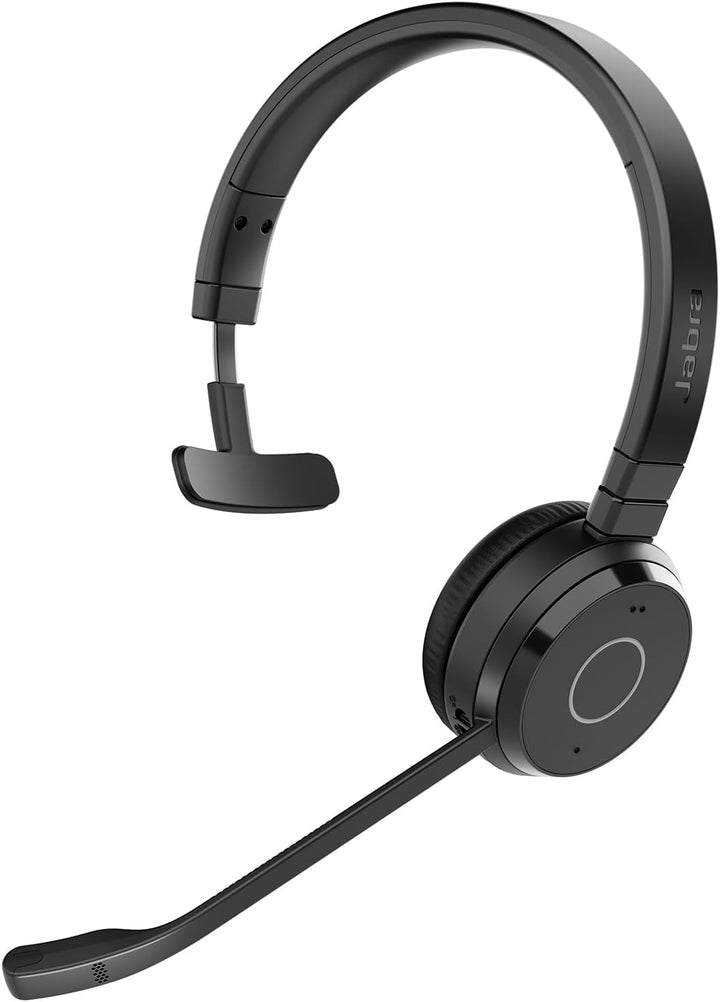 Jabra Evolve 65 TE Link UC Mono Stand Wireless Kopfhörer, Mono Dritte Ausgabe USB-A-Dongle + Ladesta