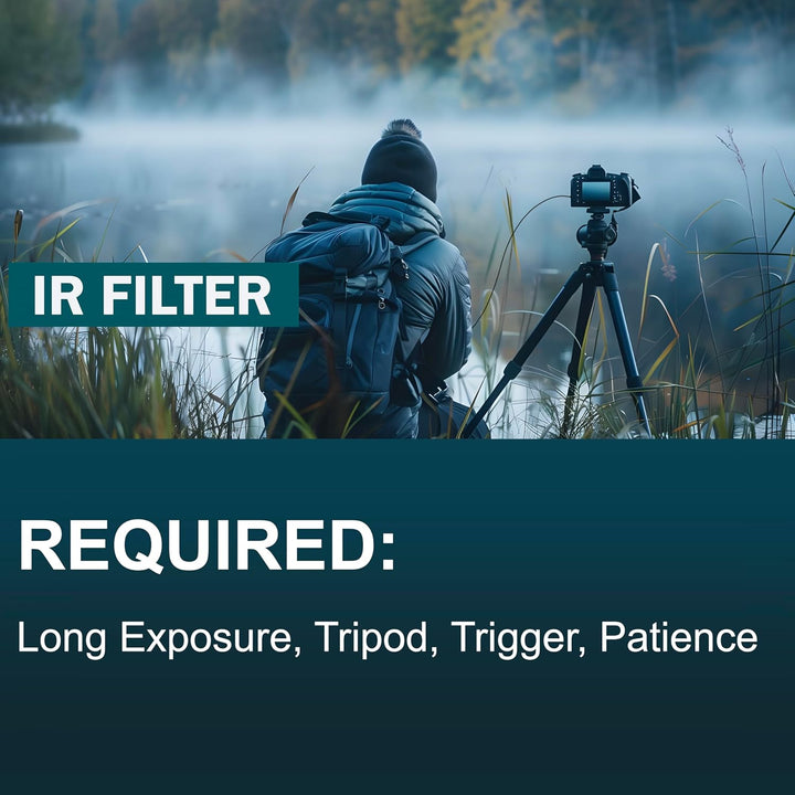 MaD Camera - 49mm R72 IR Infrarotfilter - 720nm Premium DSLR-Objektivfilter für kontrastreiche Schwa
