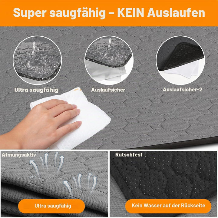 2 Stück waschbare Hunde Pee Pads wasserdichte Wiederverwendbare Pet Training Pads grosser Absorption
